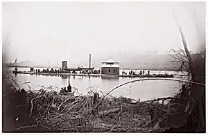 U.S. Monitor "Mahopac" on the Appomattox River by Mathew B. Brady|Unknown