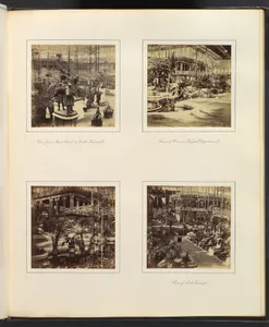 [View From Music Court to South Transept; View in Tropical Department; View of the Egyptian Court; View of North Transept]