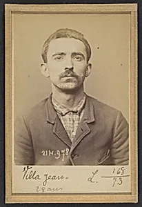 Villa. Jean. 29 ans, né à Farini d'Olma (Italie). Manoeuvre. Anarchiste. 2/3/94. by Alphonse Bertillon
