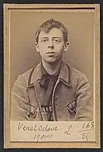 Véret. 0ctave-Jean. 19 ans, né à Paris XXe. Photographe. Anarchiste. 2/3/94. by Alphonse Bertillon