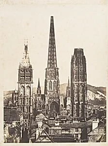 Vue générale de la Cathédrale de Rouen by Edmond Bacot