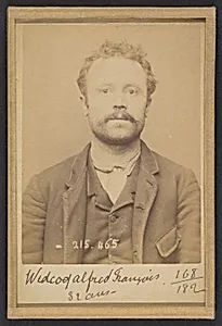 Widcoq. Alfred, François, Adolphe. 32 ans, né à Fressenneville (Somme). Mécanicien. Anarchiste. 10/3/94.  by Alphonse Bertillon