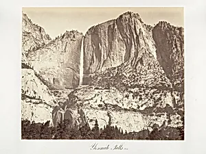 Yosemite Falls, 2,634 feet by Carleton E. Watkins