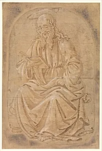 A Seated Saint Reading from a Book