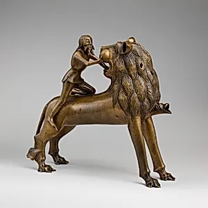 Aquamanile in the Form of Samson andthe Lion