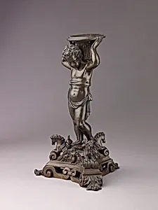 Candlestick in the form of a Putto (see also 1975.1.1374, .1375, .1377)