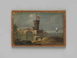 Capriccio with a Circular Tower, Two Houses, and a Bridge