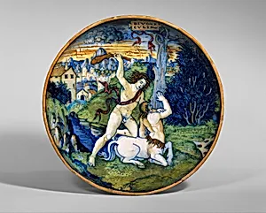 Dish (coppa): Hercules slays the centaur Nessus