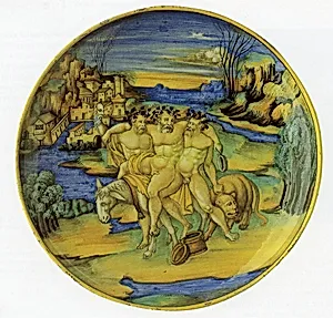 Dish (coppa): The satyr Silenus on an Ass