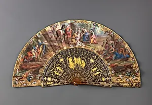 Folding fan with The Finding of Romulus and Remus