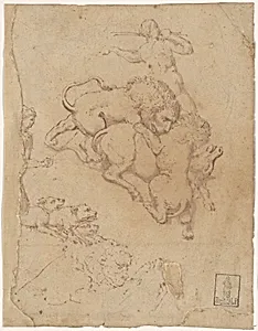 Hunting Scene and Lions Attacking Animals by The Veneto