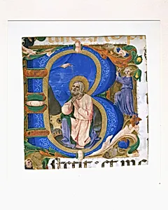 King David in Prayer in an Initial B