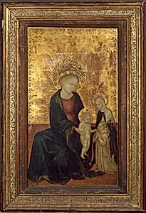 Madonna and Child with Saint Catherine of Siena and a Carthusian Donor by Italian, Lombard (probably Pavia)