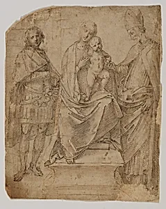 Madonna and Child with Saints Martin and Maurice (?)