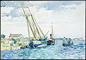 Marine Scene (Boats near Venice)