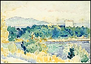 Mediterranean Landscape with a White House