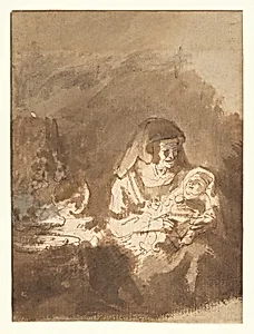 Old Woman with a Baby in her Arms