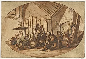 Peasants Carousing in a Barn