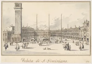 Piazza San Marco, Looking toward the Church of San Gemignano