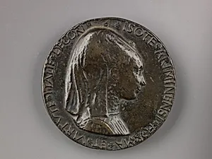 Portrait medal of Isotta degli Atti (obverse); An Elephant (reverse) by Matteo de' Pasti