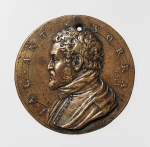 Portrait medal of Jacopo Antonio Sorra (obverse); A Nude Male Figure Shooting Arrows (reverse)