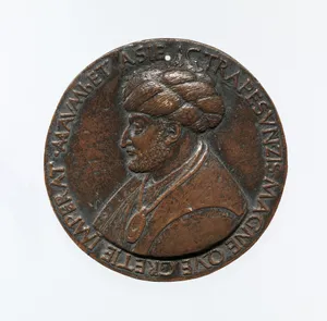 Portrait medal of Sultan Mehmed II (obverse); a Triumphal Chariot (reverse)