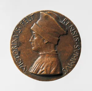 Portrait medal of Vittorino Rambaldoni da Feltre (obverse); A Pelican (reverse)