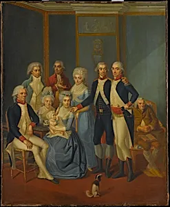 Portrait of a Military Family by Jean Jacques Hauer|early 19th century painter