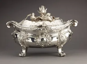 Silver Tureen (a), lid (b) and liner (c) [pair with 1975.1.2561a,b]