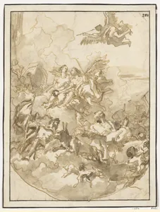Sketch for a Ceiling with an Allegory of Fortitude and Wisdom