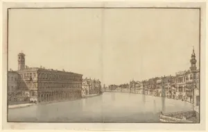 The Grand Canal, with the Fabbriche Nuove on the Left and Campanile of Santi Apostoli on the Right
