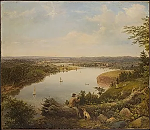 The Hudson River Valley near Hudson, New York by Henry Ary|American Painter