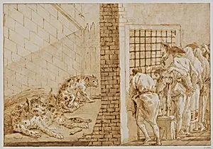 The Leopards' Cage at the Menagerie by Giovanni Domenico Tiepolo