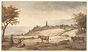 The Monterberg Seen from Kalkar by Lambert Doomer