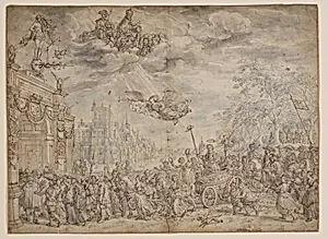 The Triumphal Entry of Frederik Hendrik of the Orange into The Hague by David Vinckboons