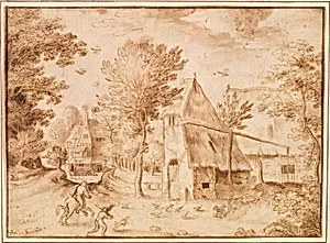 Travelers at a Village