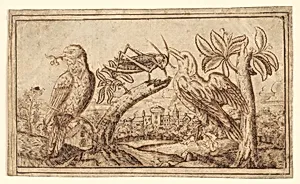 Two Birds and a Cricket by Flanders