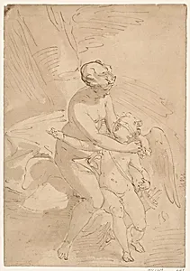 Venus Blindfolding Cupid