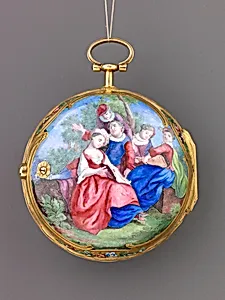 Watch Painted with a Pastoral Scene
