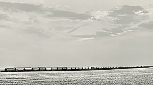 610 123, Union Pacific Railroad Westbound Grain Train, West of Sharon Springs, Kansas