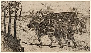 a) Artillery on Mission (recto); b) Artillery on Mission (verso) (Artiglieria da campagna)