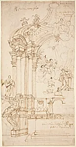 A Baldachin with a Painting of the Annunciation