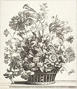 A Basket of Spring Flowers