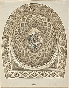 A Coffered Dome with Apollo and Phaeton