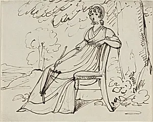 A Lady Seated with a Parasol