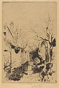 A Little Brook in Winter, Wiltshire
