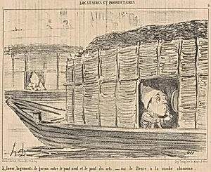 A louer, logements de garçon entre le ... by Honoré Daumier