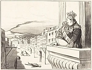 A Naples - Le meilleur des rois... (2nd plate) by Honoré Daumier