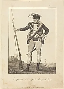 A private Marine of Col. Fourgeoud's Corps by William Blake after John Gabriel Stedman