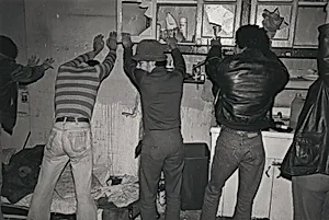 A "shooting gallery" raid, New York City